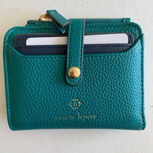 Nanette Lepore Green Leather Wallet NWOT